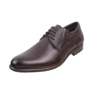 Metro Men Brown Formal Synthetic Lace Up Shoes UK/6 Eu/40 (14-274)