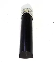 Black Tourmaline Three part Natural Pencil Natural Healing Crystal Pendant