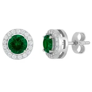 ZAVYA 925 Sterling Silver Cubic Zirconia Elegant Silver Plating Stud Earrings | | Gift for Women and Girls | With Certificate of Authenticity and 925 Hallmark |Rakhi Gift for Sister