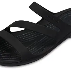 ​crocs Women Swiftwater Sandal W Black/Black Sandal - 6 UK (203998-060)