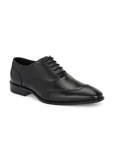 ALBERTO TORRESI Classic Lace-Up Formal Shoes for Men, Synthetic Shoes for Business & Occasions, Durable Design - Black - 7 UK/India