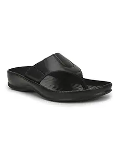 Liberty Coolers META-1 Casual Slipper For Men With EVA Sole | Durable & Lightweight | Stylish & Trendy Design | Cushioned Footbed | Comfortable Fit for Every Occasion (Black - 7 UK)