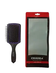 CHAOBA Professional Professional Classic Paddle Hair Brush with Strong & flexible nylon bristles For Grooming, Straightening, Smoothing Hair, ideal for Men & Women, Black (CHB-272)
