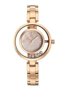 Fastrack Vyb Starlet with Quartz Analog Rose Mother of Pearl Dial Rose Gold Stainless Steel Strap Watch for Girls - FV60116WM01W