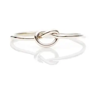 925 Sterling Silver Dainty Knot Promise Ring (For Womens, Size 24)