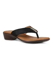 Inc.5 Womens Black Casual Thong Block Heel Sandals