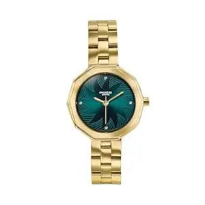 Sonata Poze 9 with Quartz Analog Green Dial IPRG Strap Watch for Women - SP80180YM01W