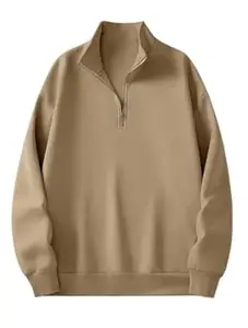 Mack Jonney Men’s Fleece Half-Zip High Neck Sweatshirt | Warm & Stylish Winter Wear -M4563