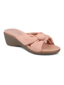 INC.5 Women Pink Solid Wedge Sandals