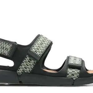 Clarks Men Trisand Spark Charcoal Leather Floaters-11 UK/India (46 EU) (91261356377110)