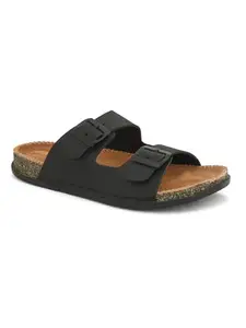 FASHION VICTIM 8022 Men's Fashion Slipper (Black_7 UK)