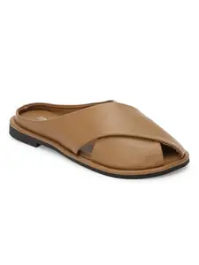 TRUFFLE COLLECTION Women's RS3655 Brown PU Flats - UK 6