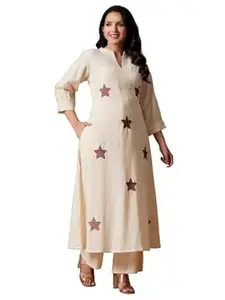 INDO ERA Women's Catton Ethnic Co-Ord Set | Kurta Pant Set | Kurta Palazzo Set | Stylish Cotton Suit Set for Women,12478