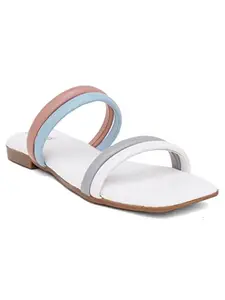 Retro Walk Girls and Women Ballet Flats White