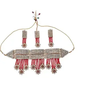 Necklace Jewellery Set for Women with Earrings and Maang Tikka for Wedding, Party, Engagements & Festivals (HH1)