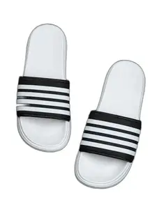 Men Casual slippers comfortable slides (White-FMF-14-Men-Flipflop-08)