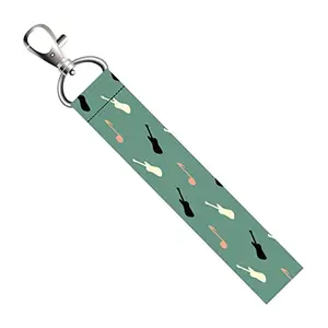 ISEE 360® Guitars Lanyard Bag Tag with Swivel Lobster for Gift Luggage Bags Backpack Laptop Bags Students Employees L X H 5 X 0.8 INCH