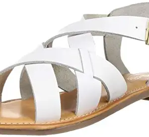 Ruosh Adults-Women Cairo White Leather Outdoor Sandals-3 UK (36 EU) (2121541190)