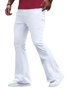 Ben Martin Men’s Bell Bottom Jeans || Bootcut Denim Pants || Wide Leg Flared Jeans for Men || High Waist Stretchable Retro Fit || Cotton Jeans for College Casual (1)