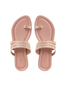 Khadim's Pink Flat Slip On Sandal for Women (5730275)