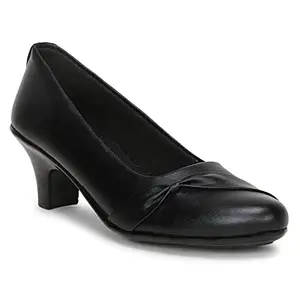 Footshez Women's Synthetic Leather Casual and Party Bellies | Women's Formal Bellies Heels-P (Black, 8)