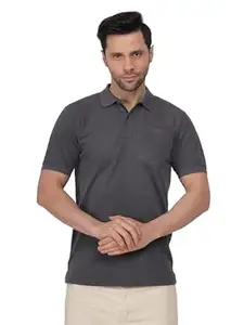 Tide & Sail Mens Stylish Polo T Shirts for Men Plain Polo T Shirt Man Solid Casual T Shirt with Comfortable Fit for All-Day Wear