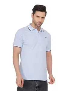 Tide & Sail Mens Polo T Shirt for Men Striped Polo Neck Tshirt for Men Classic Premium Solid Tee, Comfortable & Stylish Casual Wear