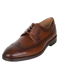 Clarks Men's Oliver Wing Dark Tan Lea Brogues-6.5 UK (26152434