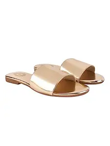 Do Bhai Embellished Gold-Toned Flats for Women & Girls/UK5