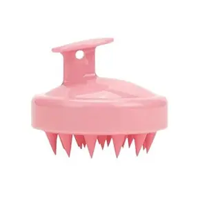 KIRA Hair Scalp Massage Shampoo Brush with Soft Silicone Bristle, Scalp Scrubber Exfoliating for Women, Men Dandruff Treatment, Hair Growth and Stress Release (Pink)