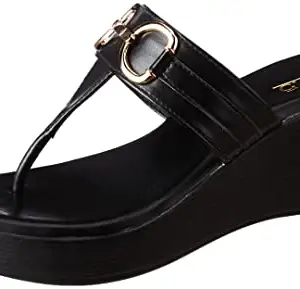 Inc.5 Comfort Wedges Thong Sandal For Women_990127_BLACK_3_UK