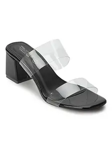 TRUFFLE COLLECTION Women's SLC-GIN4 Black PU Fashion Sandals - 3