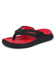 ABROS Men's AWFG7041 Wookee Slider -Black/Red-6UK