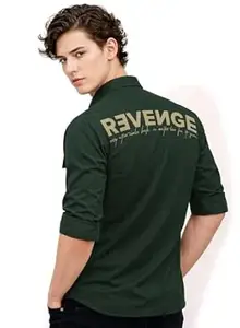 ADRO Mens Cotton Cargo Shirt in – Full Sleeve Casual Fit with Chest Pockets | Travel wear| Printed Shirts for Men