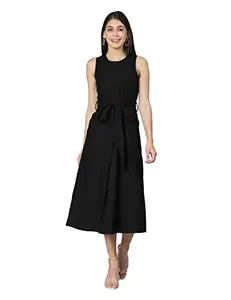 oxolloxo Women's Cotton Dress (Black_L)