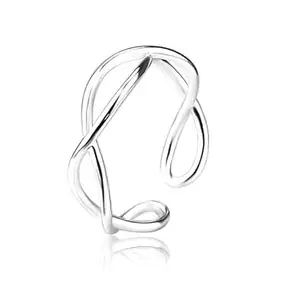 925 Sterling Silver Entwine Twist Love Rope Wave Infinity Eternity Band Ring (12)