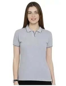 Scott International Women’s Cotton Polo T-Shirt | Half Sleeve Plain Collar Tee | Stylish Casual Top | Plain T-Shirt for Girls | Workwear for Office & Casual Wear