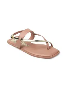ELLE Women Sandal,Peach,UK-4