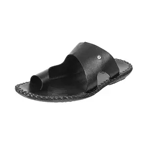 Mochi Mens Leather Black Slippers (Size (6 UK (40 EU))