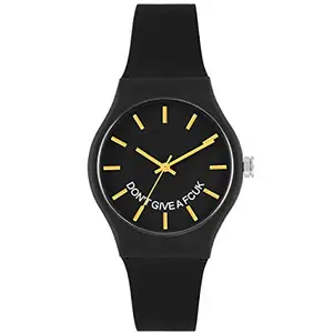 FCUK Silicone Analog Black Dial Unisex-Adult's Watch-Fc175B