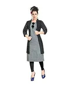 Aanshi FASHION Pure Cotton Kurti with Shrug for Women's and Girls (STL-01, 44)