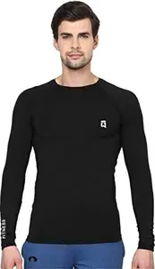QUADA Men's & Women's Slim Fit T-Shirt (1 QD 01_Black_Small)
