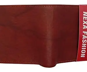 NEXA FASHION Mens Brown Leather Walley