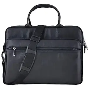 Airomic Airomic Leather Laptop Bag (Black, 17 x 5 x 12 inch)
