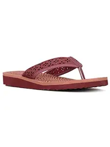 Bata womens NEW SUNDROP MAROON Flip Flops - 3 UK (5715741)