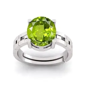 Panna Panchdhatu Ring - 7.25 Ratti Certified - Adjustable Ring - Panna Upratna Rashi Ratan - Panchdhatu Anguthi - Panna (Amethyst) Gemstone Unisex Peridot011-1-ring-41