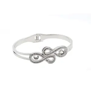 GLAMZIND FASHION Glamzind Hand Crafted Bracelet for Women & Girls | Stainless Steel Infinite Silver Bracelet To Gift | Dainty Cute Jewelry | Gift for the Fashion-Forward