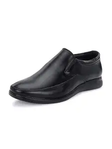 VIV Men's Genuine Leather Black Slip Formal Shoes - 9 UK