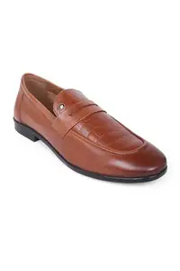 Louis Philippe Mens LPSCSMUFS00330 Tan Slip-on Shoes - 42 EU (LPSCSMUFS00330)