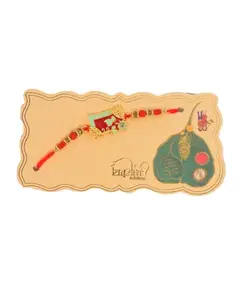 Shagun World Traditional Rakhi for Brother – Ethnic Raksha Bandhan Thread with Decorative Card